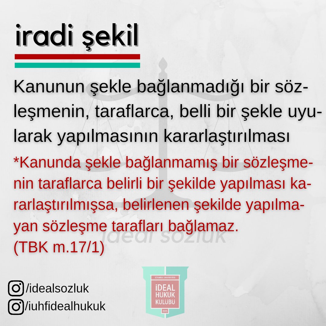 İradi şekil.

#idealhukuk #idealsozluk #hukuksozlugu

<a href="/iuhfidealhukuk/">İÜHF İdeal Hukuk Kulübü</a>