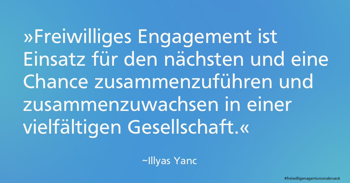 Unsere Individualität &amp; Vielfalt macht uns besonders, wie unser freiwilliges Engagement. 💕 Wir wollen deine 💡 hören -  Anmeldung hier:
osnabrueck.de/verwaltung/fre…

#engagiertinosnabrueck #freiwilligenagenturosnabrueck #zumglueckengagiertinosnabrueck
#gestaltedeinengagement