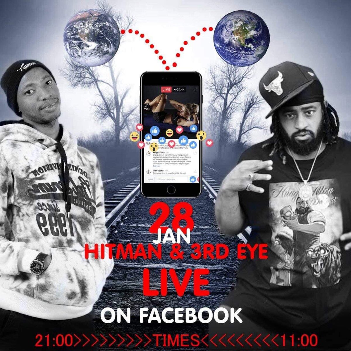 TtntStudios's tweet photo. 🔥🔥🔥 #live ‼️‼️ catch #Hitman and #3rdEye LIVE on #Facebook ‼️‼️ DONT MISS OUT‼️🔥🖤🤘🏽 #liveonfacebook #ClassMusicEnt #3rdEyeMuzic
Going live on @facebook Jan 28 (11 am MST/ 1 pm EST / 9 pm South Africa Standard Time) https://t.co/bmUYOmRz3U