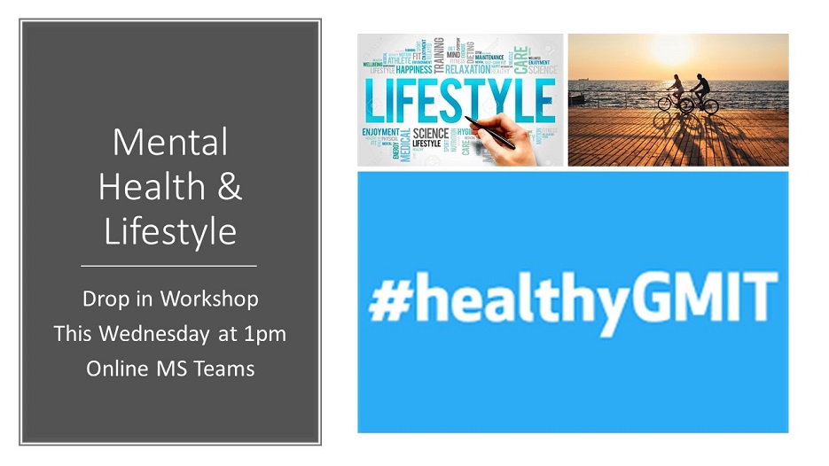 📢Student #mentalhealth workshops next week.
Monday 1pm: Study &amp; Mental Health bit.ly/StudyMH
Tuesday 1pm: Stress Management 1  bit.ly/_stressmanage
Wednesday 1pm: Mental Health &amp; Lifestyle bit.ly/lifestyleMH

@GMITOfficial @GMITSU <a href="/GMITMayoCampus/">GMIT Mayo Campus</a> @OrlaFlynnGMIT