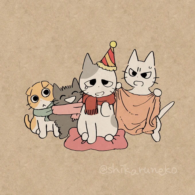 本日1月19日は「うれうねこ」の誕生日🎉初登場から1周年を迎えたよ! 