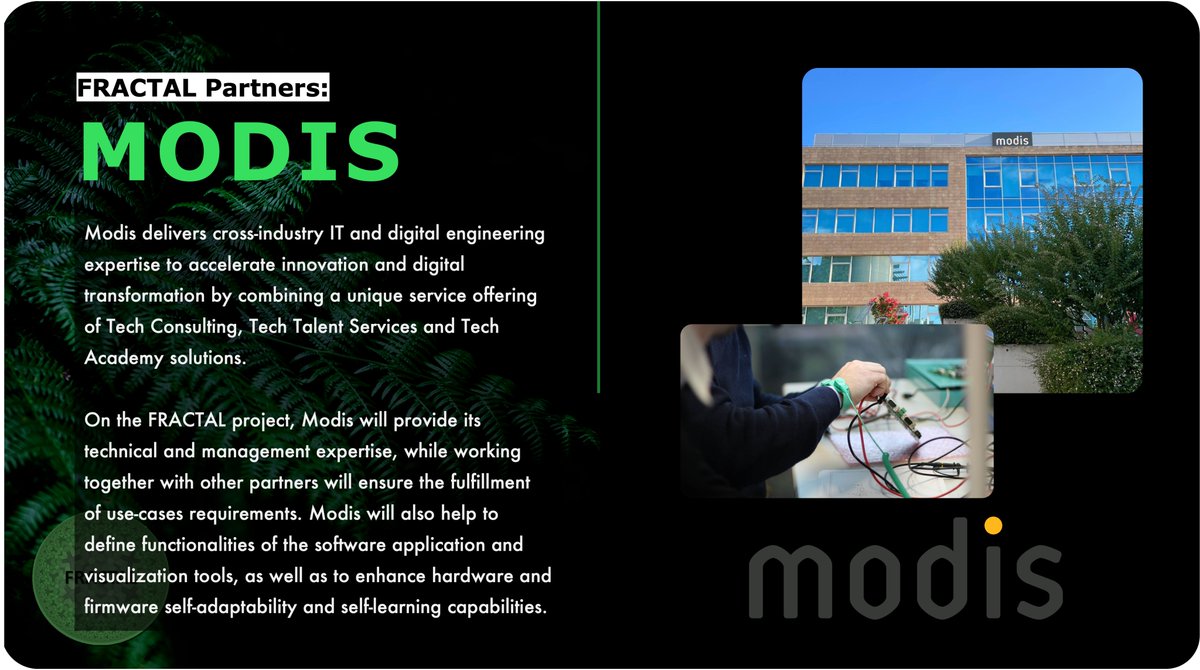 Excited to present one of our international partners - @Modis - who operates in several countries and across different industries 🌐 In the converging world of #IT and #engineering, Modis pioneers #SmartIndustry.

#fractal_partners #edgecomputing #AIoT #edgeAI