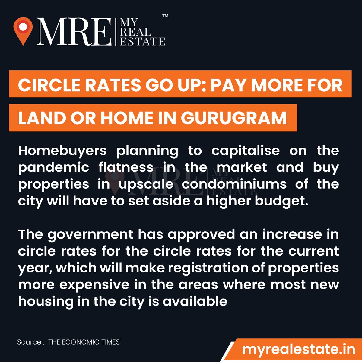 Realestate News!! Circle Rate go up in #Gurugram, Now you have to pay more for land or home in Gurugram. #gurgaon #gurgoannews #MRE #myrealestate #realestate #gurgoanrealestate #realestatenews