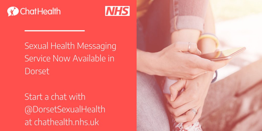 ChatHealthNHS's tweet photo. Young People under 18 in #Dorset can now get sexual health advice via #ChatHealthNHS from Sexual Health Dorset @SH_Dorset @DorsetHealth
Look out for local promotional materials or visit https://t.co/GZL8aNio9G
#chatsexualhealth https://t.co/gcWatpxcal