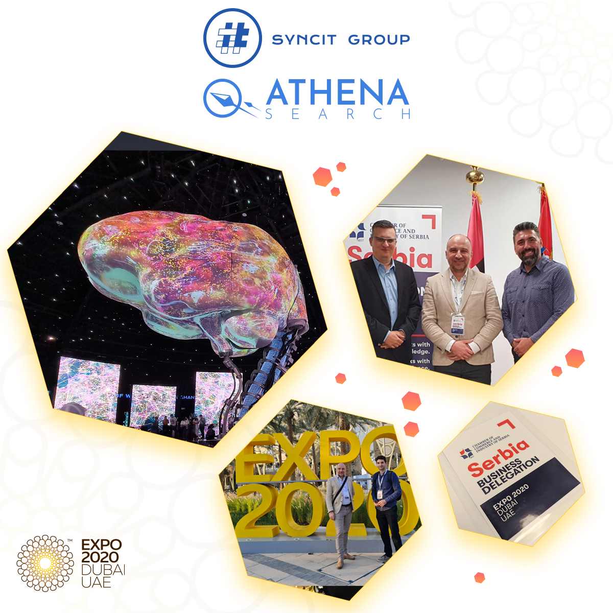 SyncitG's tweet photo. ✨@expo2020dubai was truly a magnificent event!

@SyncitG is beyond proud to have represented #Serbia and #AthenaSearch at one of the most important #expo events in the world. 🤗

👉Special thanks to #SerbiaBusinessHub and @Privrednakomora for making it all possible. https://t.co/7ntyZkEMga