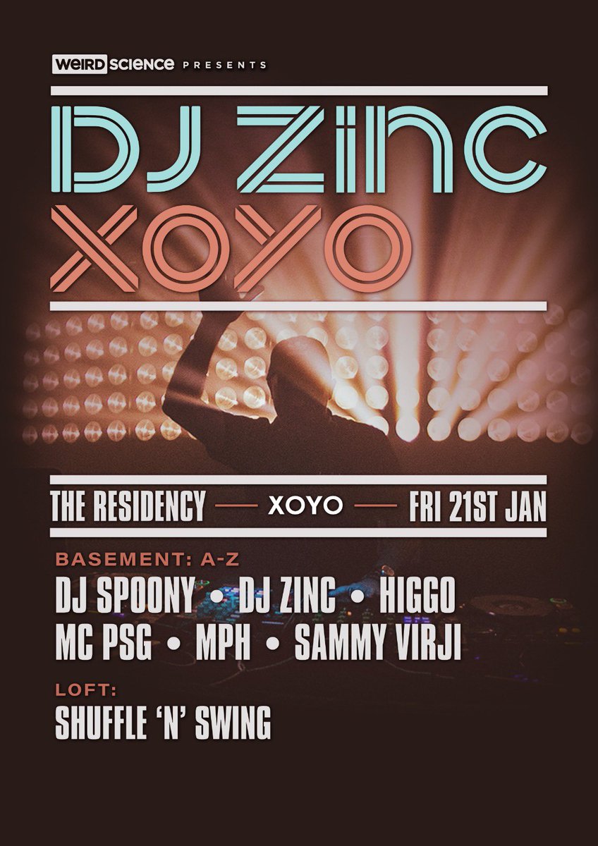 Gaaaassed for my XOYO debut! Catch me this Friday for <a href="/djzinc/">DJ ZINC</a> residency! Got a lot of new stuff to play out 👀

Tickets: bit.ly/DJZinc_XOYO