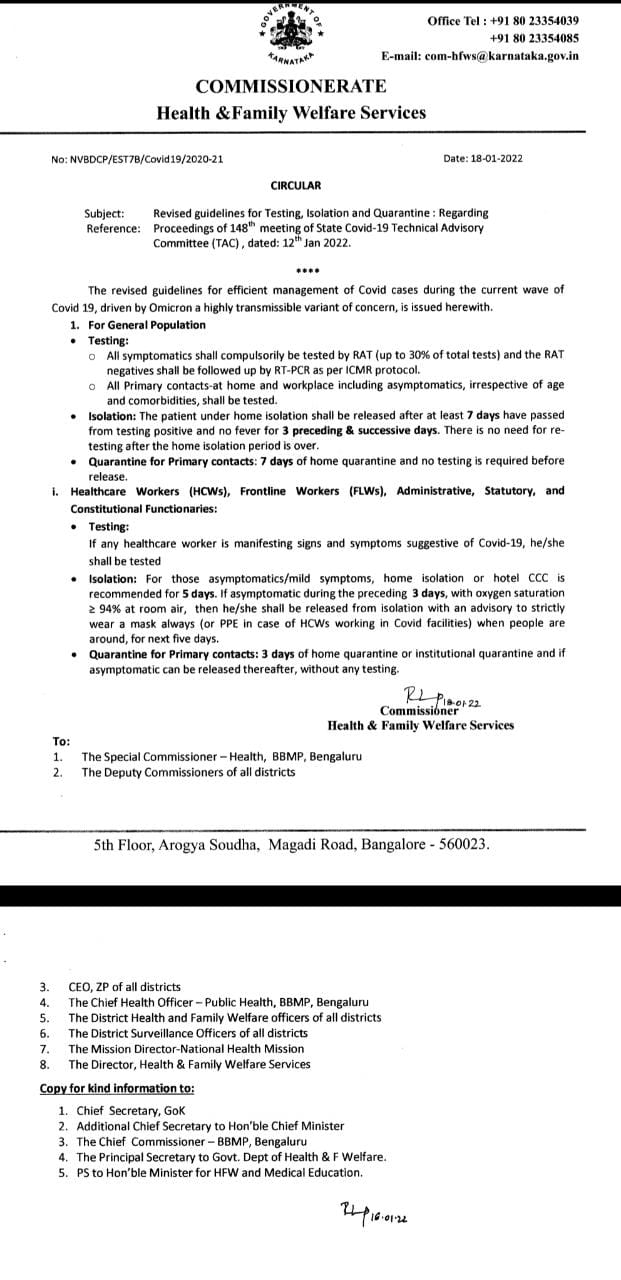 ANI on Twitter "COVID19 Karnataka Govt revises guidelines for