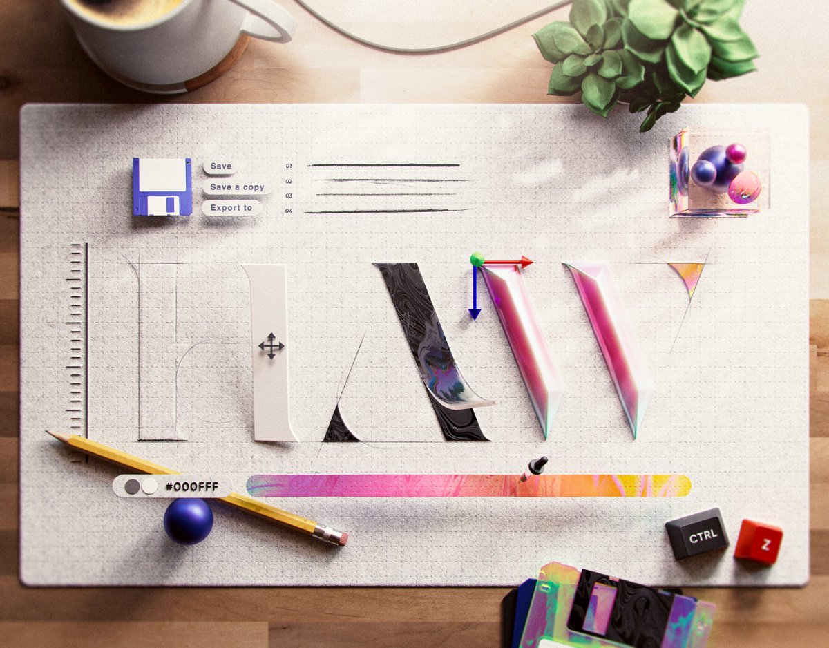 hawstudio's tweet photo. GM!

Some visual exploration I did with my logo during the holidays :)
https://t.co/so63ClEkET

#cinema4d #C4D #redshift3D #render https://t.co/nVB14lRb90