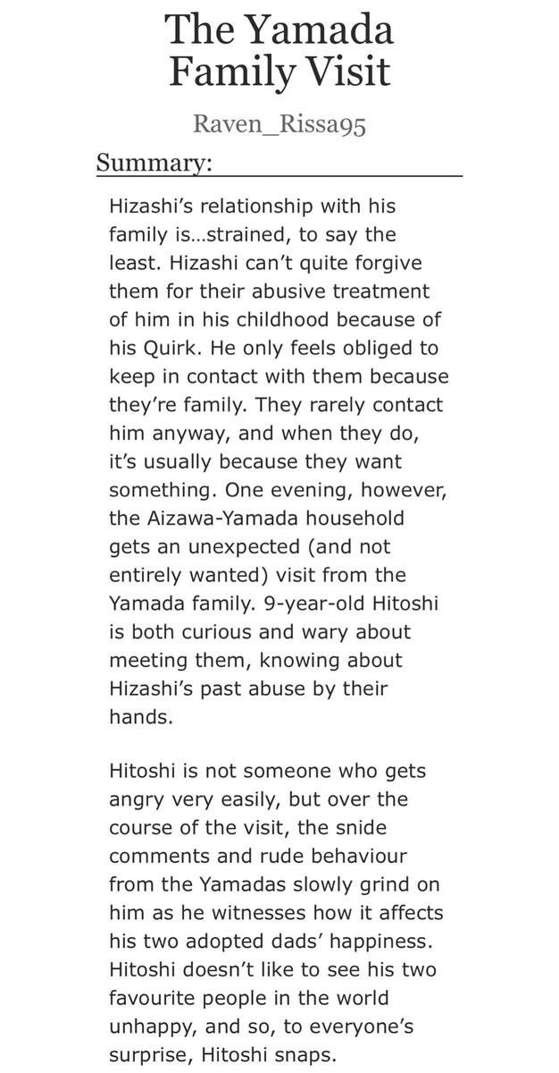 Raven_Rissa95's tweet photo. ✨ The Yamada Family Visit ✨
(Aizawa-Yamada Series)
#erasermic #shinsouhitoshi #aizawashouta #presentmic #bnha #dadzawa #dadmic
https://t.co/9mstgnmqaq https://t.co/4I9oiZk7f3