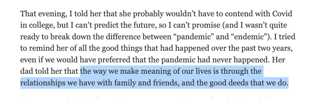 I was around <a href="/jessgross/">Jessica Gross</a>' daughters' age when I asked my mom abt death &amp; heaven &amp; why we only had 80 or so years on earth &amp; then eternity in the unknown. Her response was similar... we've just got to make the most of our time here on earth.

h/t <a href="/nytopinion/">New York Times Opinion</a> parenting newsletter!