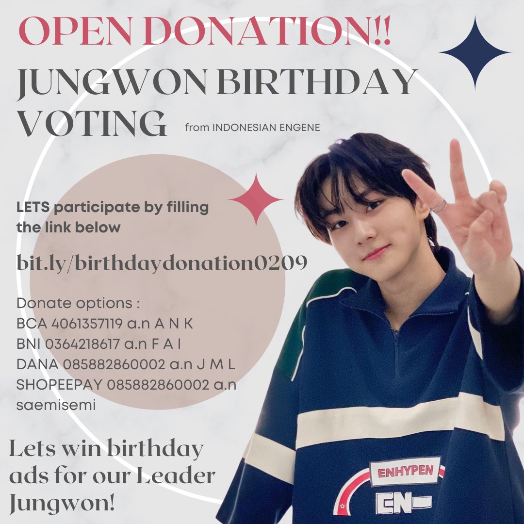 🐱OPEN DONASI UNTUK JW BIRTHDAY KHUSUS ENJINA🐱

Berapapun donasi kalian sangat berharga untuk coin yang akan didrop terutama di Whosfan kemudian TheKing, please share &amp; lets celebrate Leadernim Birthday in NY 🙏🏻

📎 : docs.google.com/forms/d/e/1FAI… 

#JUNGWON #정원