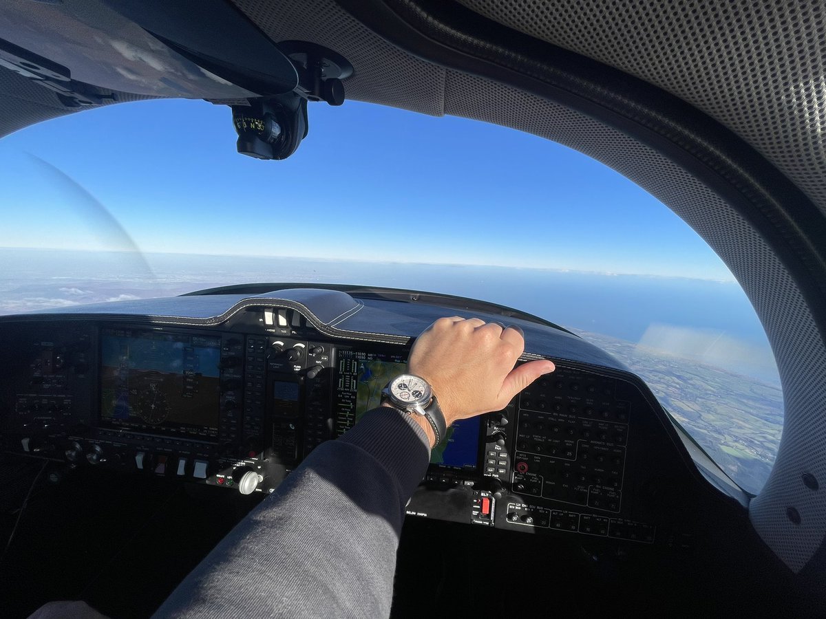 peterhickman60's tweet photo. Time to fly! But where have I been? 👀 extra points for who knows what plane I’m in 🤪🤣 @Bremont 

#planes #privateplane #bluesky #onlywaytotravel https://t.co/jRM5rZFvp1