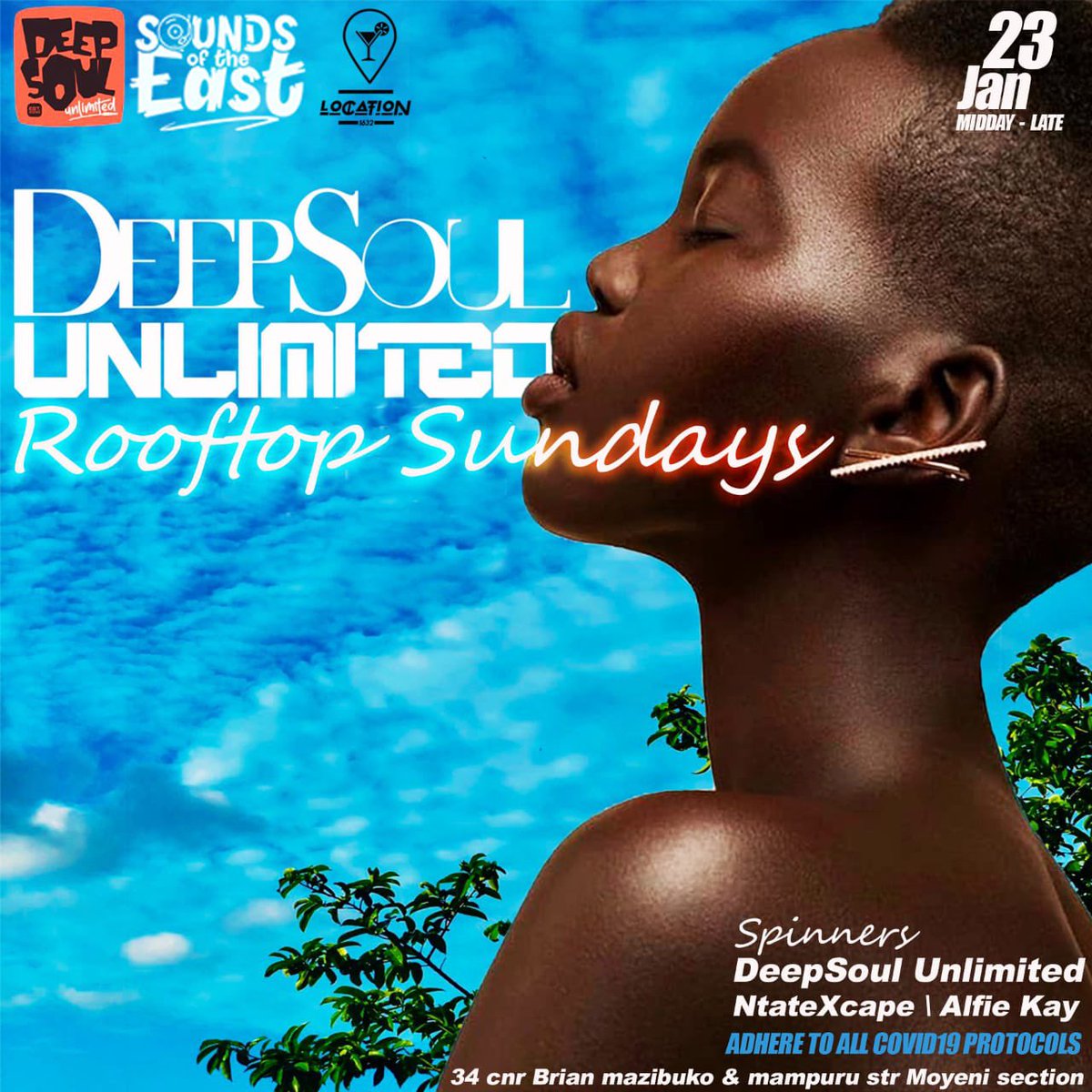 Nhlex_DSU's tweet photo. DeepSoul House music is what we’ve always known and shall continue dishing!!
@DeepSoul_UnLTD #RooftopSundays 23 Jan at #location1632 https://t.co/t0KmrcAxpt