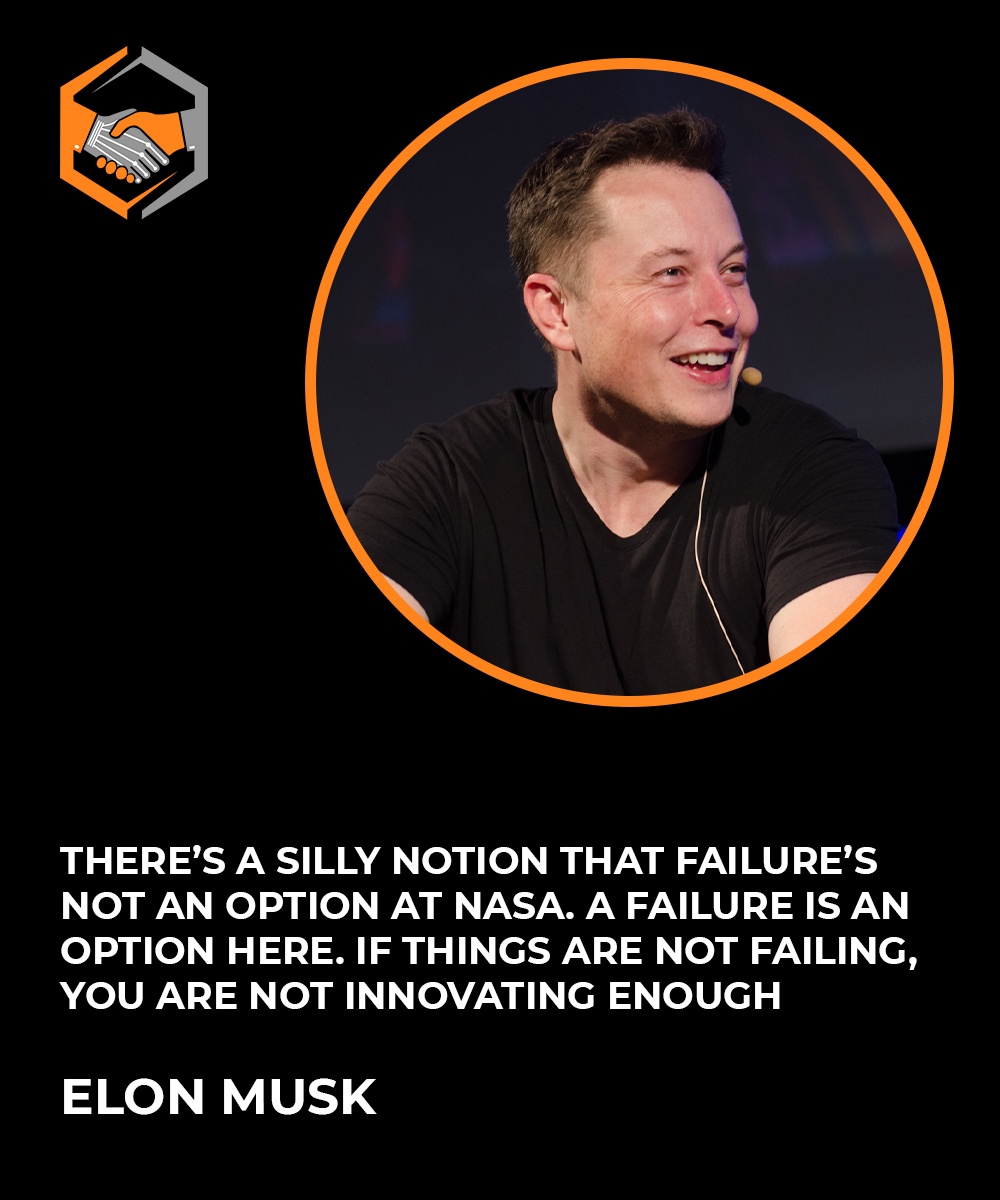 FavorCapital's tweet photo. “There’s a silly notion that failure’s not an option at NASA. A failure is an option here. If things are not failing, you are not innovating enough.” - Elon Musk

https://t.co/WManFRbcLk 🧑🏽‍💻 https://t.co/jszpiX9XbI