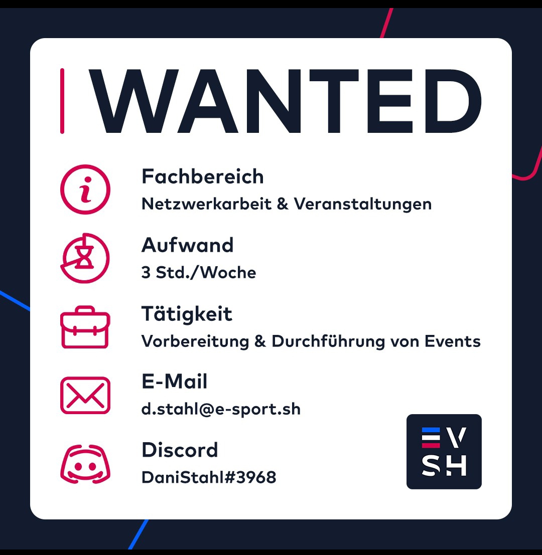 An die #FIFA und #RocketLeague Community: Wir, der <a href="/esportverbandsh/">E-Sport-Verband Schleswig-Holstein e.V.</a>, suchen Unterstützer*innen in den o.g. Titeln. Wer hat Bock? 🔥📨