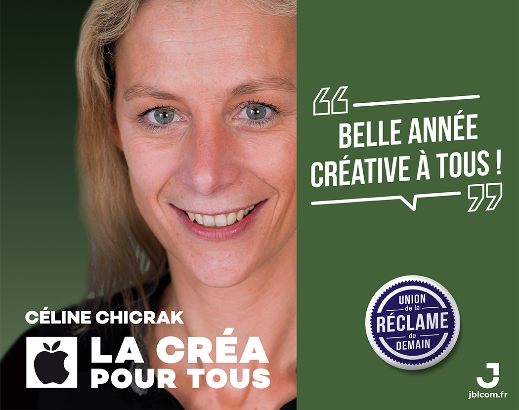 Aujourd’hui découvrez  Céline Chicrak,
 1er Ministre de la création…qui vous conseille de manger des pommes