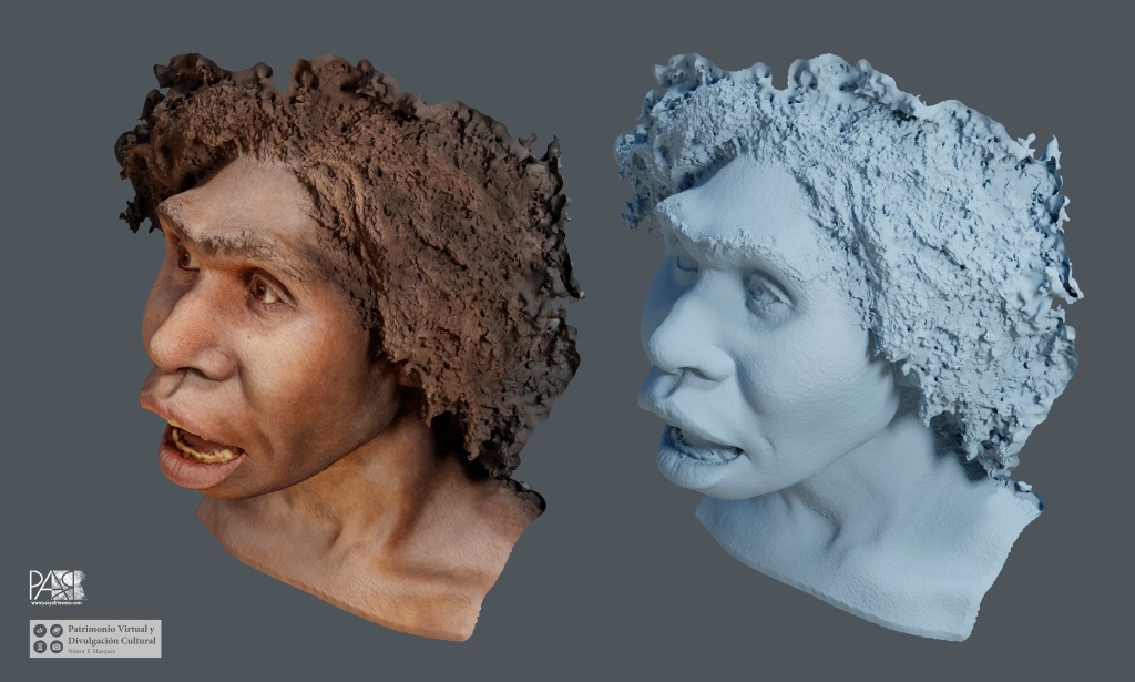 3dStoa's tweet photo. El objetivo era obtener unos modelos 3D de alta calidad que permitieran la creación de la aplicación de Realidad Aumentada (RA) "Homo Tracking" que, realizada por #6DLab, permitía a los visitantes del museo «meterse» en la piel de los homínidos. https://t.co/IdRrBdUnCj