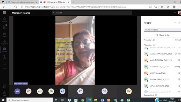 IicmrM's tweet photo. IICMR MCA – Social welfare Cell organised a webinar on “Importance of Gender Sensitization “  on 19th January 2022 under Gender equity program . Prof. Shaileja Sangle. https://t.co/nOlwQ57OHF