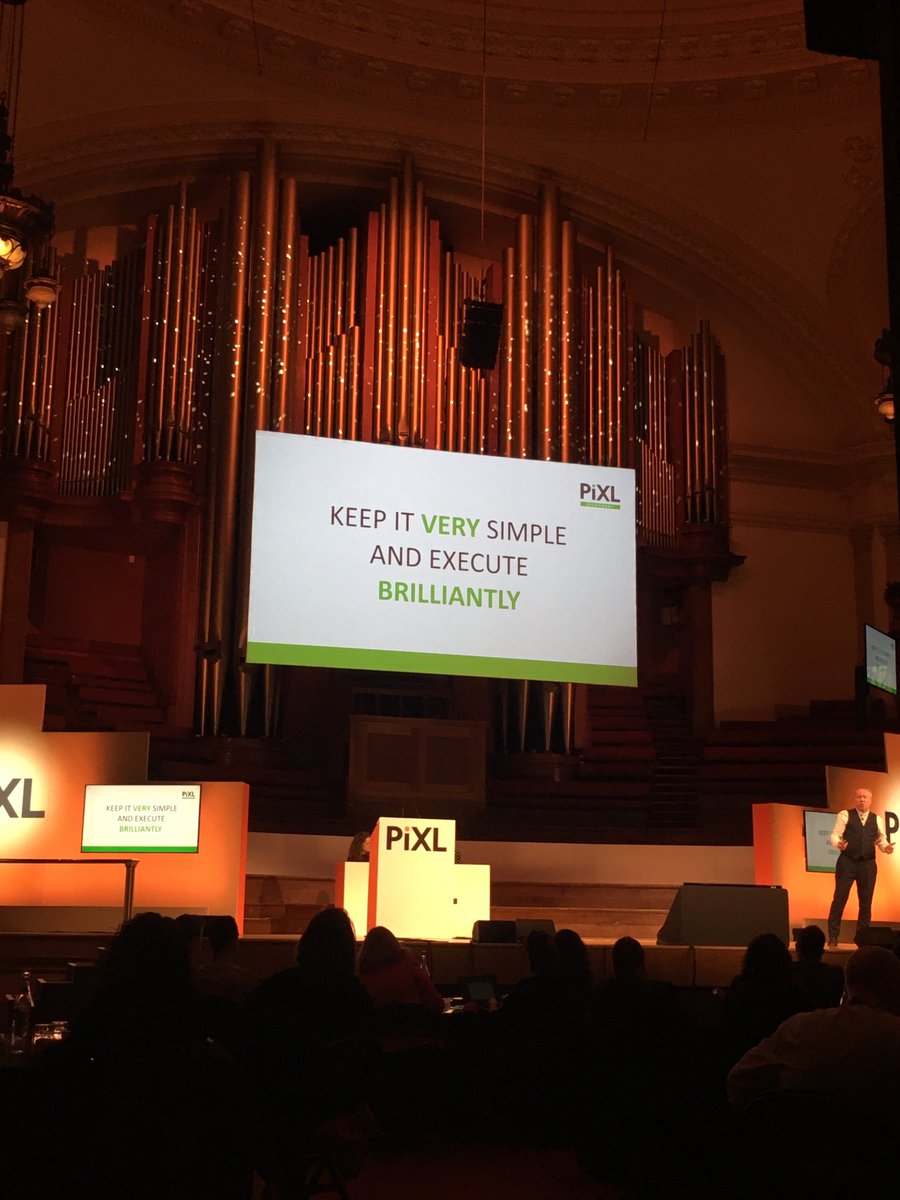 ThePiXLNetwork's tweet photo. A great mantra: keep it very simple, and execute brilliantly. We’ve got ⁦@behaviour999⁩ on stage now at today’s PiXL #SecondaryConference https://t.co/PKCqqTj845