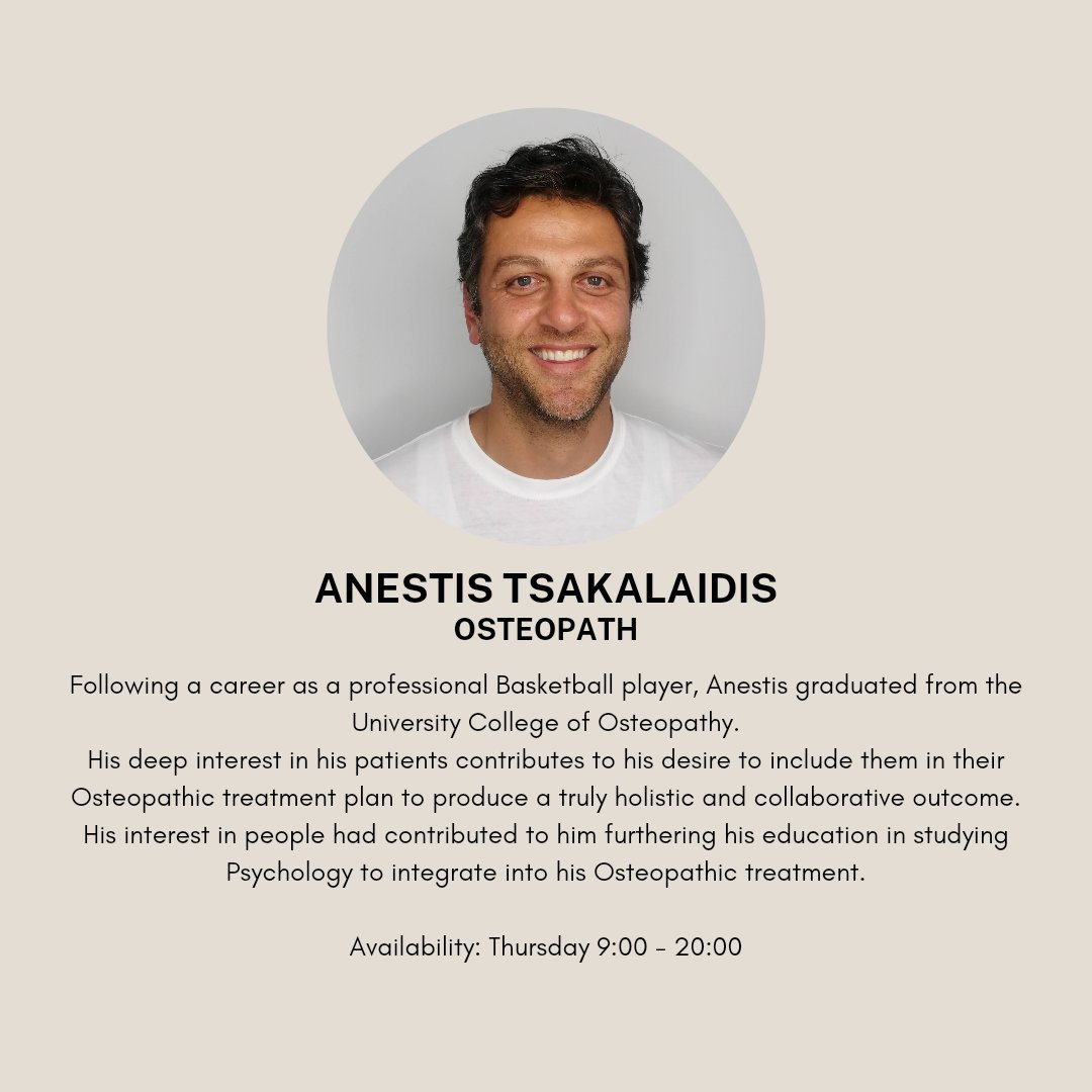 See Anestis today!
Get professional treatment &amp; advice for your aches, pains &amp; injuries
Get #painrelief, because everyone deserves a #painfreelife!

Call 0300 561 0161 or Book online bit.ly/2NmNpcs

#nonprofit #hackney #osteopathy #backpain #neckpain #holisticmedicine