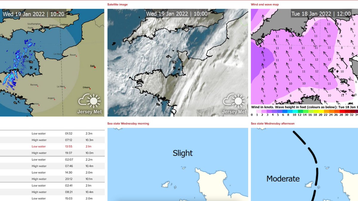 GovJersey's tweet photo. Our new look @Jersey_Met web pages have gone live! Islanders will now get a more detailed weather forecast for the week ahead. The new design makes it easier to see the chance of rain, and gives other weather data at a glance, with fewer clicks.
Β
Visit: https://t.co/wFvY9X7lSC https://t.co/L2N9lZoS9F