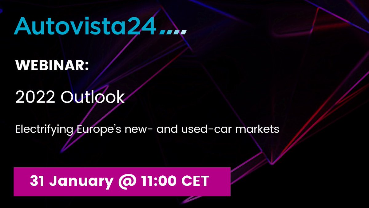 AutovistaFI's tweet photo. Tule mukaan @autovista24 uusimpaan webinaariin 31.1.2022 klo. 12.00 suomen aikaa, jossa paneelin asiantuntijamme auttavat sinua pysymään mukana vuoden 2022 trendeissä ja tarjoavat tarvitsemaasi tietoa ja näkemyksiä alasta.

Rekisteröidy nyt: https://t.co/vh0sRYYYnj https://t.co/s73ymm3QfE
