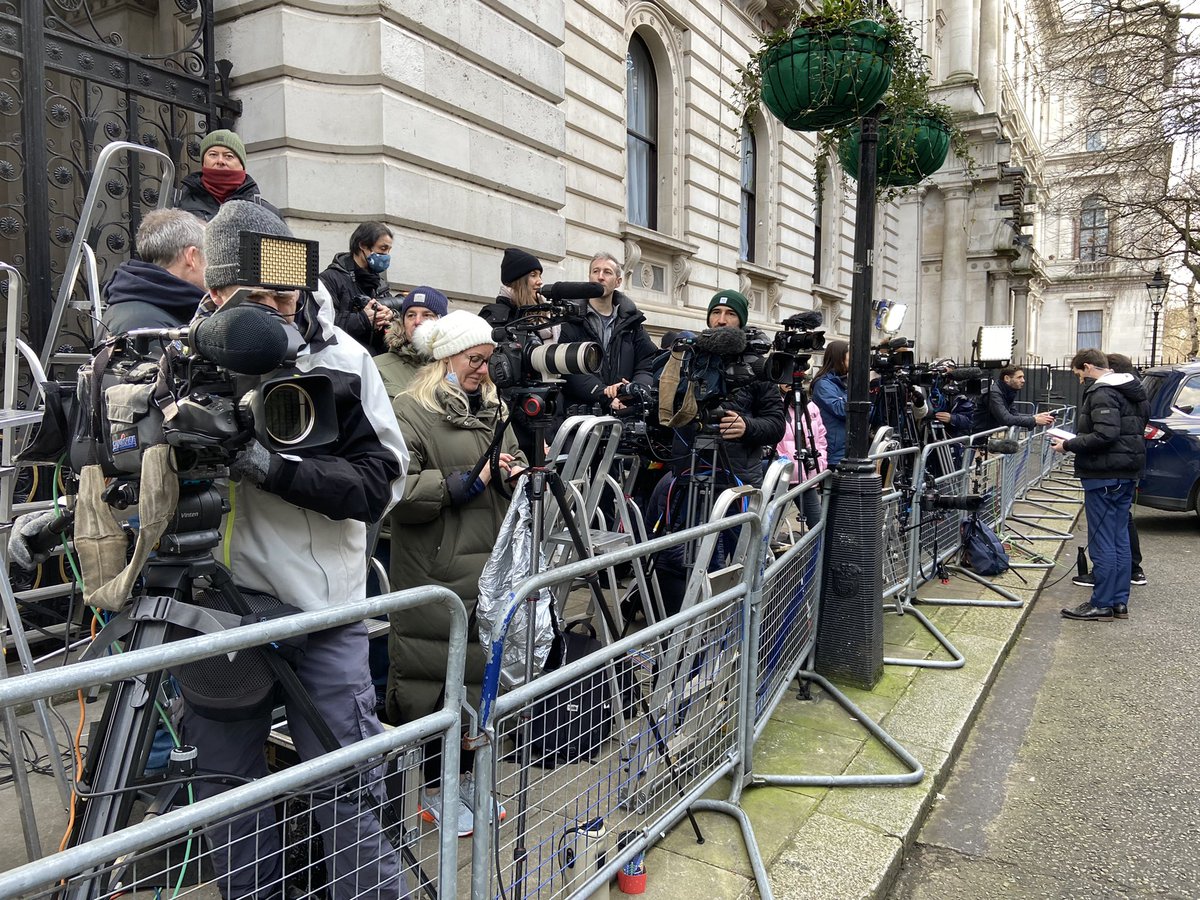 KateEMcCann's tweet photo. You know it’s a big day when the helicopter is circling overhead and these guys are out in force… https://t.co/tswQ2qzXtN
