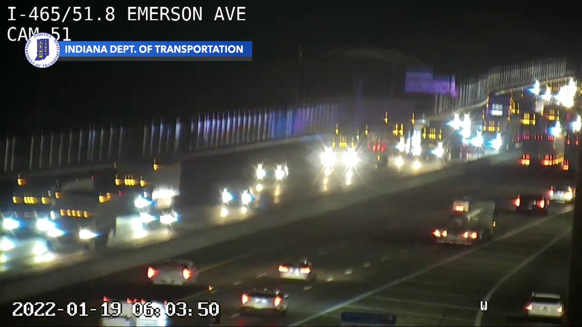 AHardwickWx's tweet photo. CRASH (6:05 AM) >> EB I-465 near Emerson Ave. Right two lanes blocked... Expect delays. #4YourMorning
@CBS4Indy @indy_traffic #cbs4indy @NickMcGillTV @AngelaBrauerTV @KristaMcEnany https://t.co/uueB0NXAMF