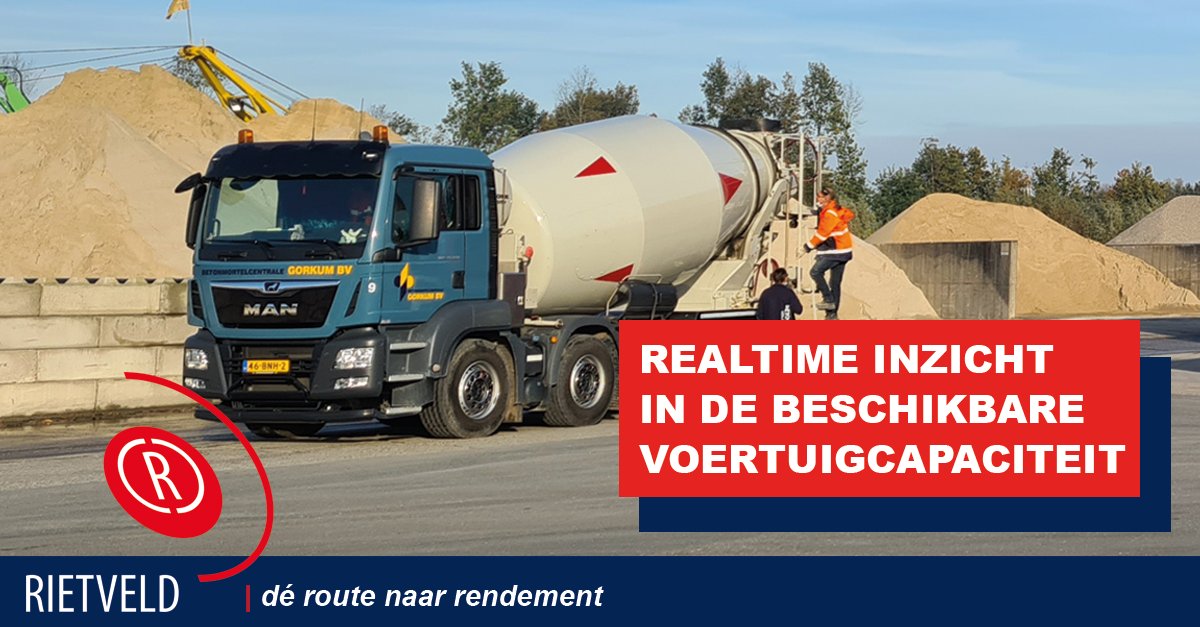 Door gebruik te maken van geautomatiseerde statussen, krijgt de planning op de betoncentrale actueel inzicht van de beschikbare capaciteit van de aanwezige voertuigen ten opzichte van de gevraagde capaciteit. rietveld.nl/nl/easytrack-b…
#betoncentrale #betoncentrales #planning