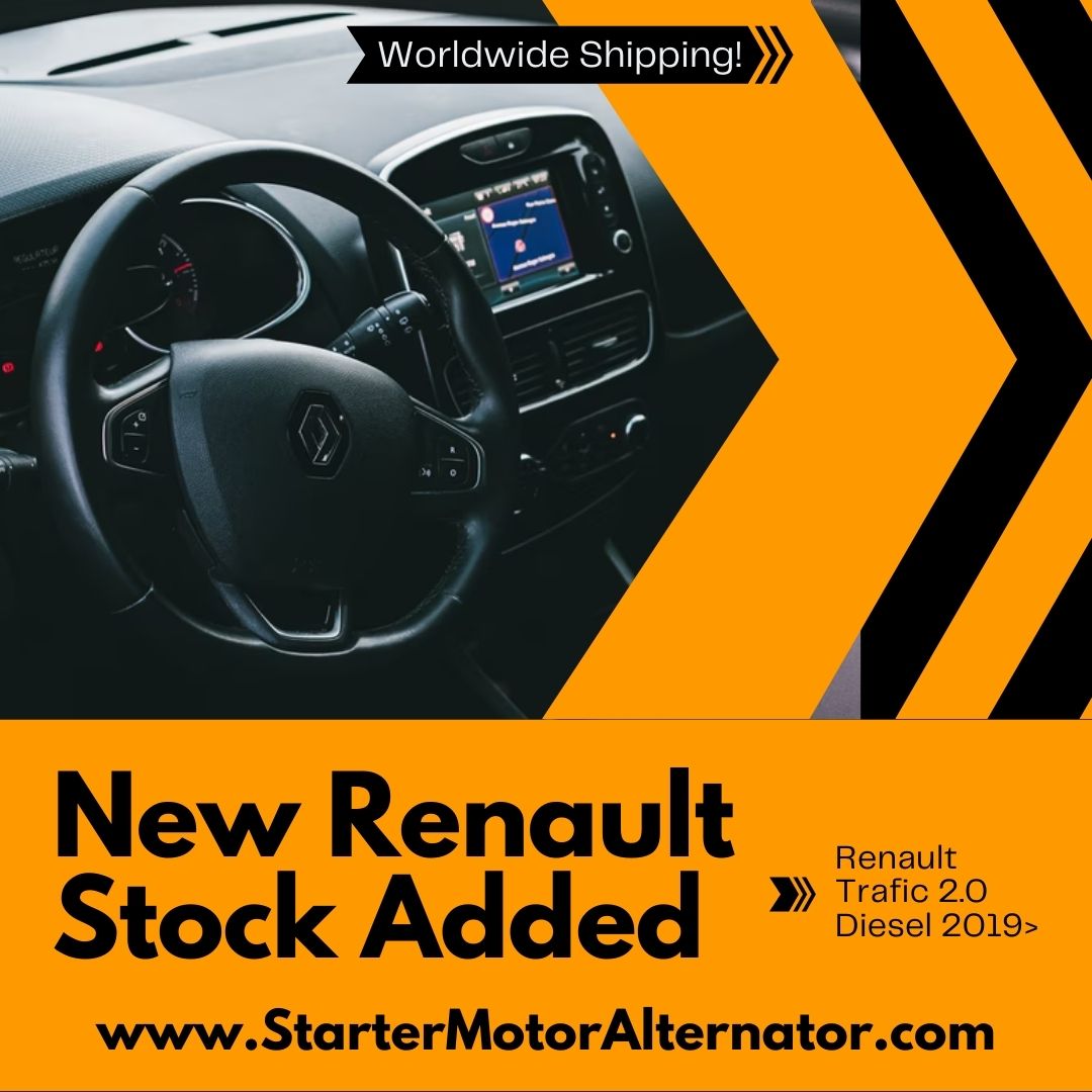 StartAlternator's tweet photo. 🚨NEW RENAULT STOCK ADDED🚨

Alternator: XIG1577
Fits: Renault Trafic 2.0 Diesel 2019>
🛒 Available here: https://t.co/QFmpNmnHsv

🌎 International Shipping

🛠️ All our new and remanufactured parts come with a 2 Year Warranty. 
#renault #trafic #alternator https://t.co/x5Ht4ZmQZE