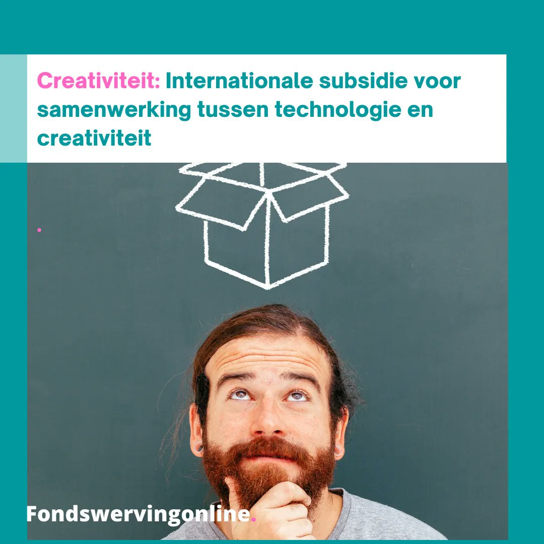 TenPages's tweet image. INTERESSANTE INTERNATIONALE SUBSIDIE VOOR SAMENWERKING TUSSEN TECHNOLOGIE EN CREATIVITEIT  🎭 🎨 
Interenationele subsidie die nu open staat voor betrokken kunstenaars, creatieve professionals en onderzoekers. Er is 2x € 20.000 beschikbaar: buff.ly/32c0xJi
#subsidie