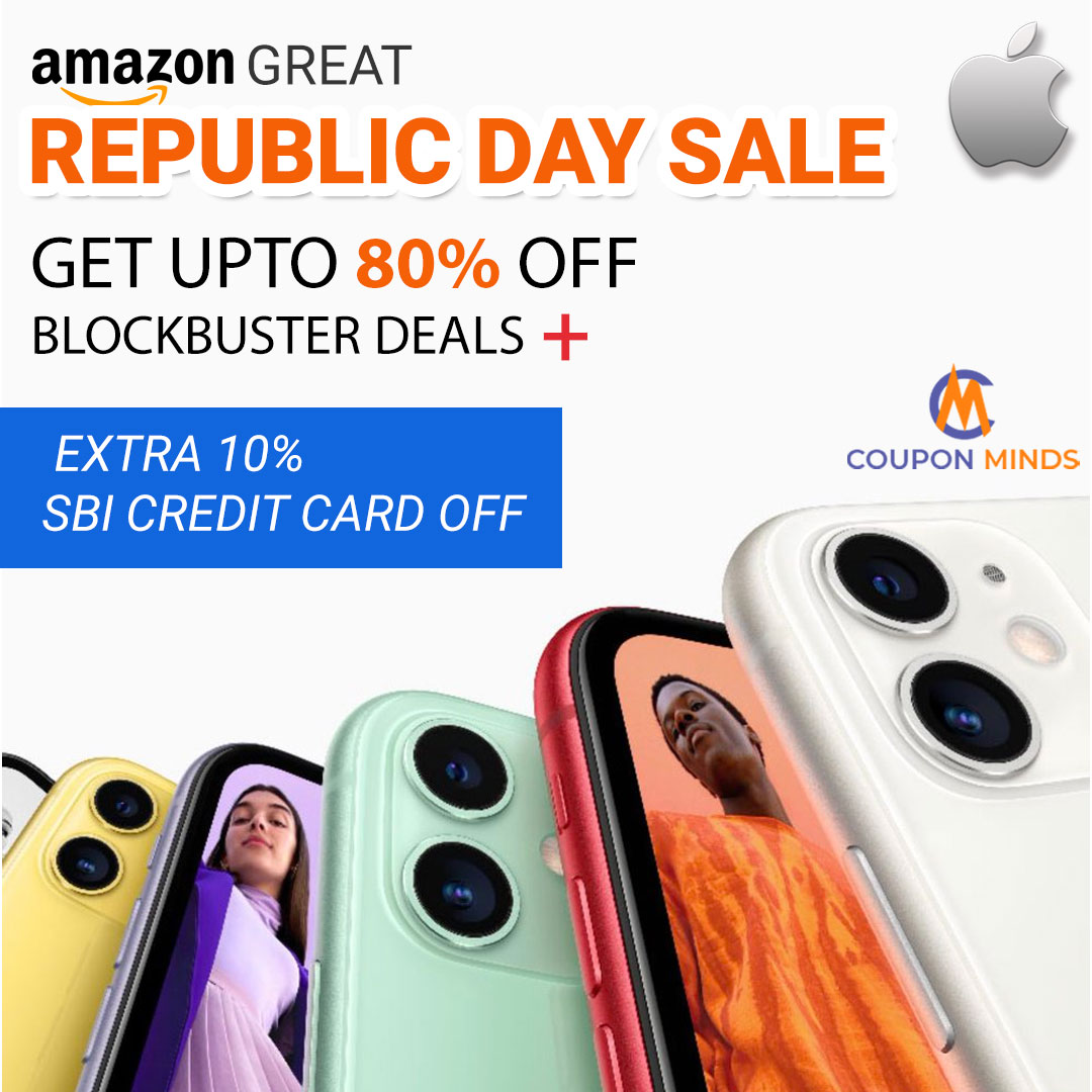 couponminds's tweet photo. #Amazon Great Republic Day Sale - Get Upto 80% Off Blockbuster Deals + Extra 10% SBI Credit Card Off

Grab the Deal - https://t.co/kI6gcvglck

#CouponMinds #Greatrepublicdaysale #blockbusterdeal #sbicardOff #Offer #sale #mobilesale #BestDeal #couponcode #discount #amazonsale https://t.co/72bIMskhC7