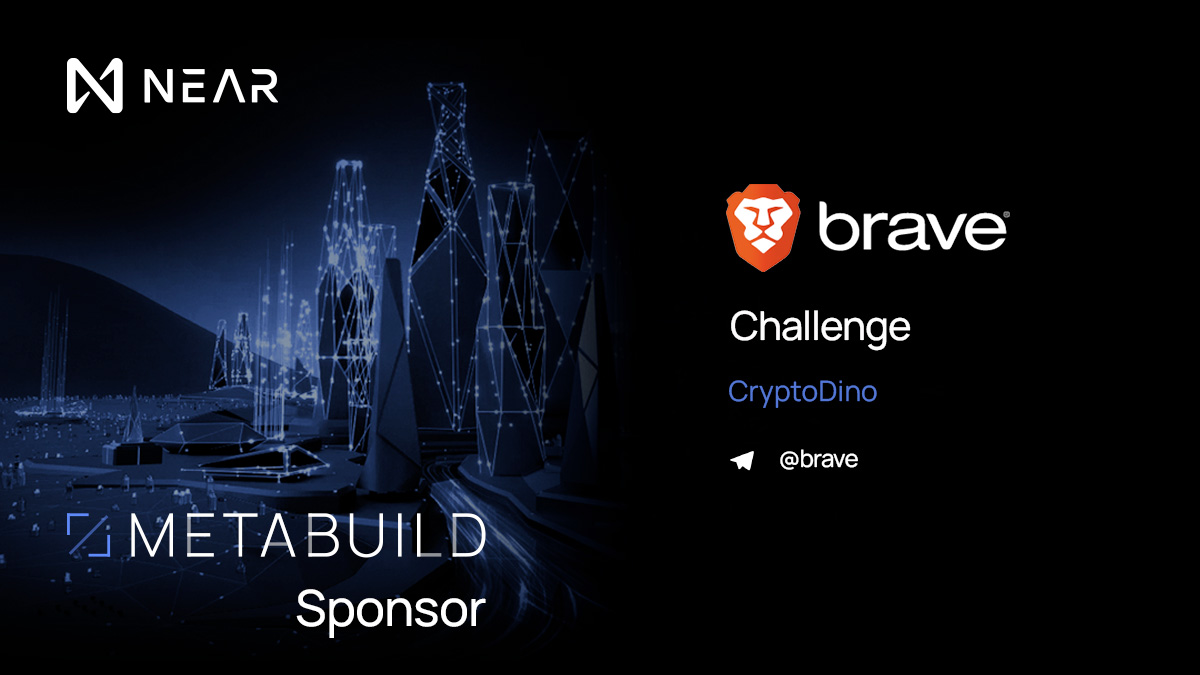 NEARProtocol's tweet image. 2/ Onboard new users into crypto and get more people using #NEAR in a fun new way with the @brave #MetaBUILD Challenge:

Turn the popular Dino game in the Brave browser into a blockchain game! Allow players to equip #NFTs on the dinosaur and to get rewarded for their progress.