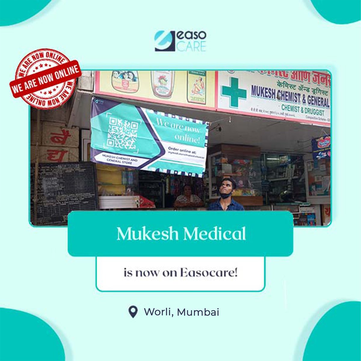 easocare's tweet photo. 🚀 Mukesh Chemist is now online!

Powered by Easocare, Mukesh Chemist is now ready to accept orders online in and around Worli, Mumbai 📍

🔗 Store Link: https://t.co/CysuWQITMi https://t.co/mWgU247dS2