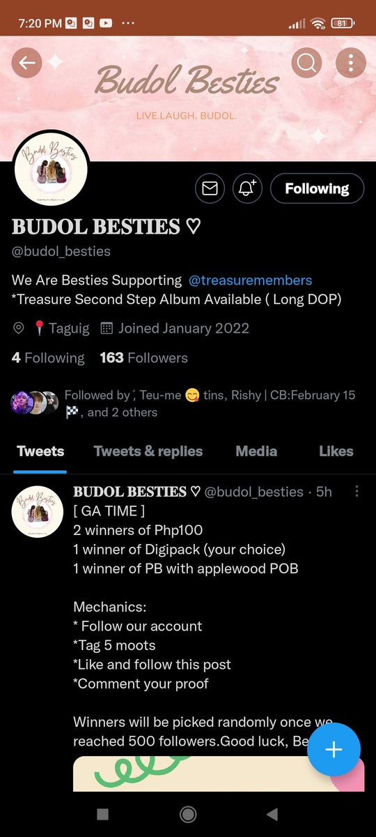 damiebami's tweet photo. @budol_besties Done tysm po 

@wayotanaberuto @dainty4yoshi @ydmvibe @luvdobunny_ @yedami_amore https://t.co/jWijTa1Ryt