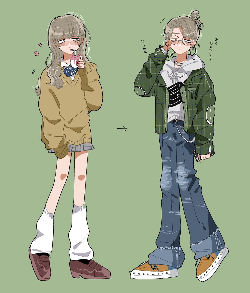 「私服が意外なあの子 」|かいばしらのイラスト