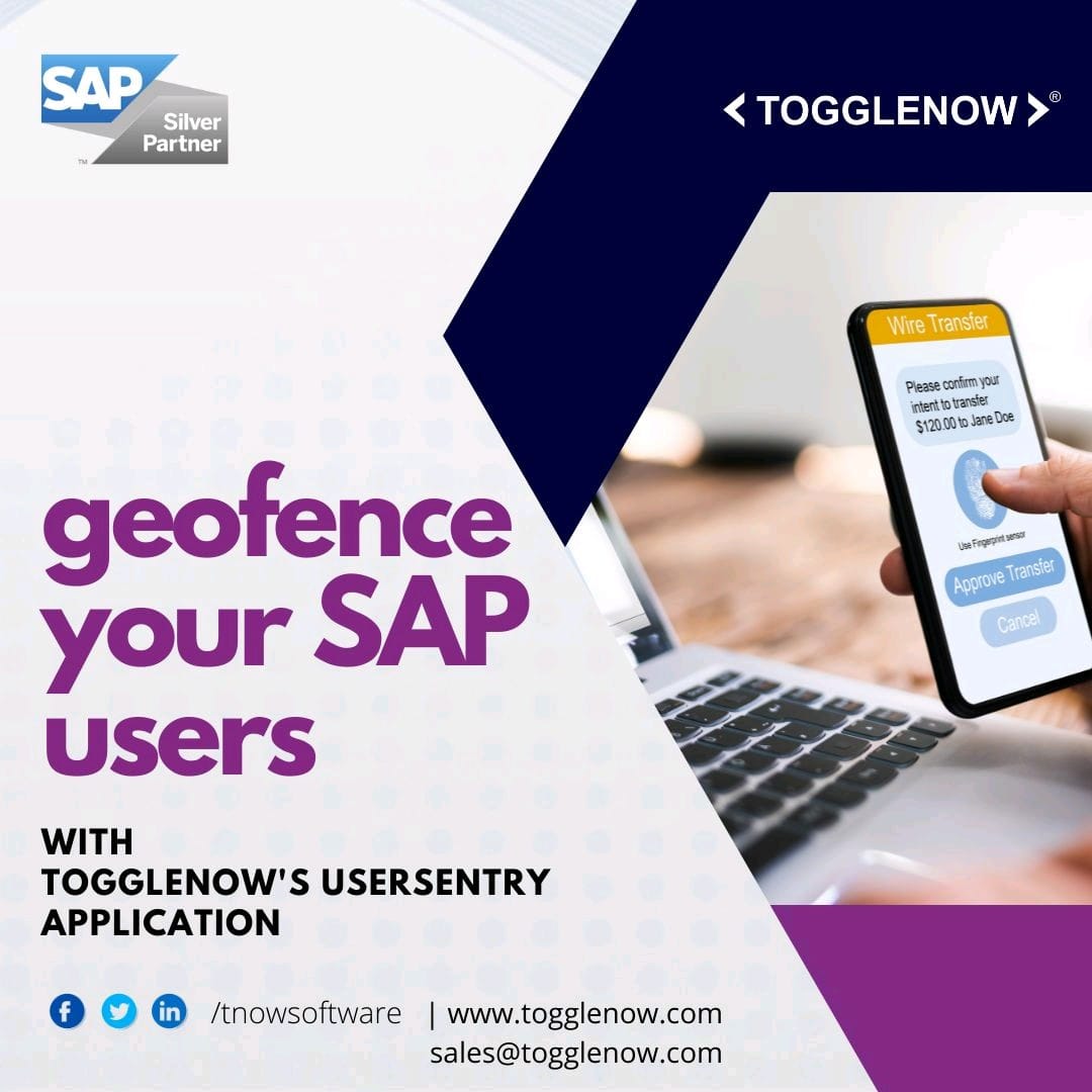 TNowSoftware's tweet photo. (3/3) Get in touch with our Smart Sales team today to enable this feature on your SAP system! Check out - https://t.co/f1uTuDLqpC

#sap #sapsecurity #cybersecurity #cybersec #2fa #mfa #geofencing https://t.co/Cmqq9Zmk9P
