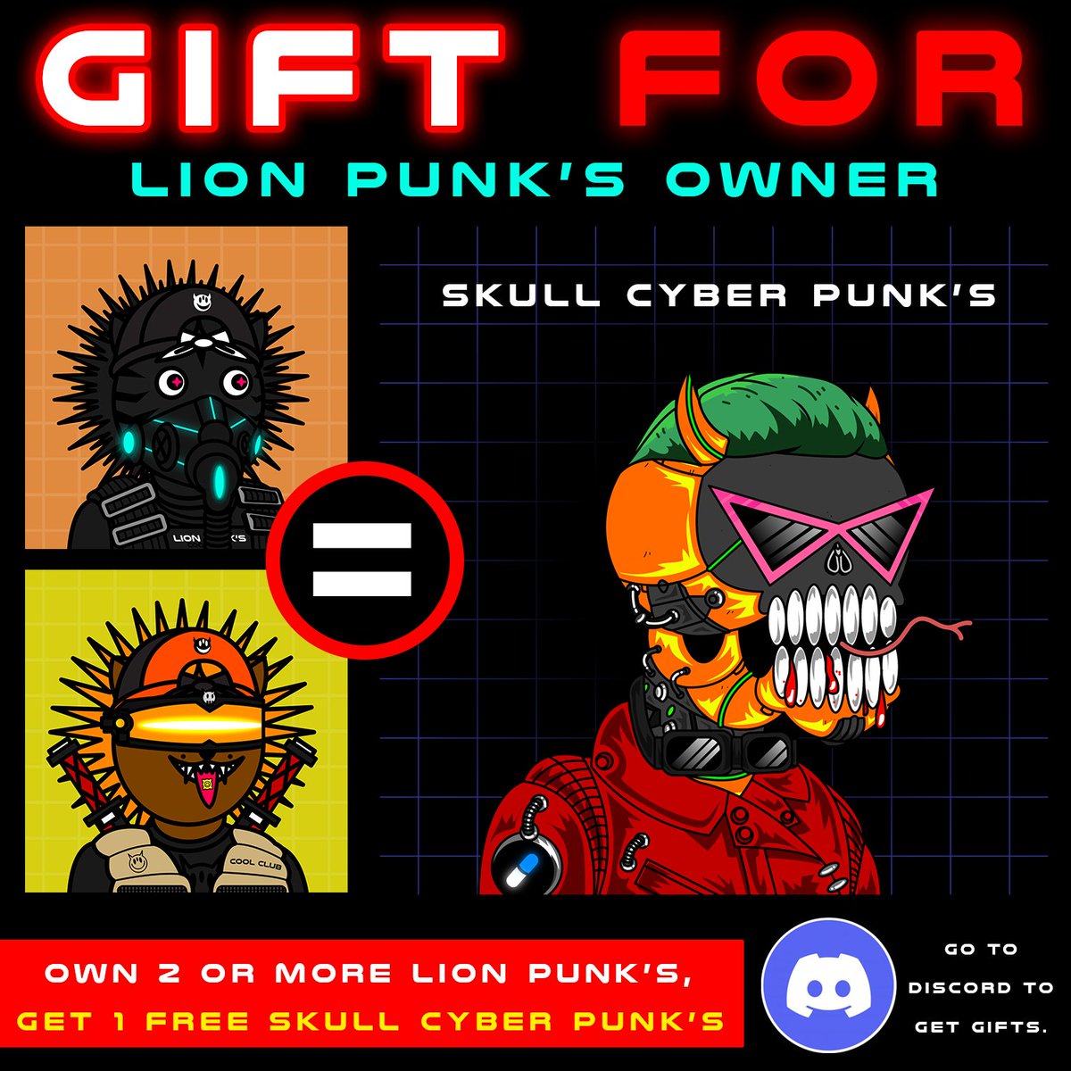 LilSharkMob1's tweet photo. Gift 1 Skull For Lion Punk's Owner in Discord
-
SKULL CYBER PUNK'S
https://t.co/tJ9ldUYgUV
-
Lion Punk's
https://t.co/hwToHPEyHq
-
Discord https://t.co/zM3WaaOuiG
-
#CRO #cryptocomnft #cryptoart #NFT #cryptoartist  #NFTcollectibles #nftcollectors #LoadedLions #LionPunk https://t.co/G7jWcm053s