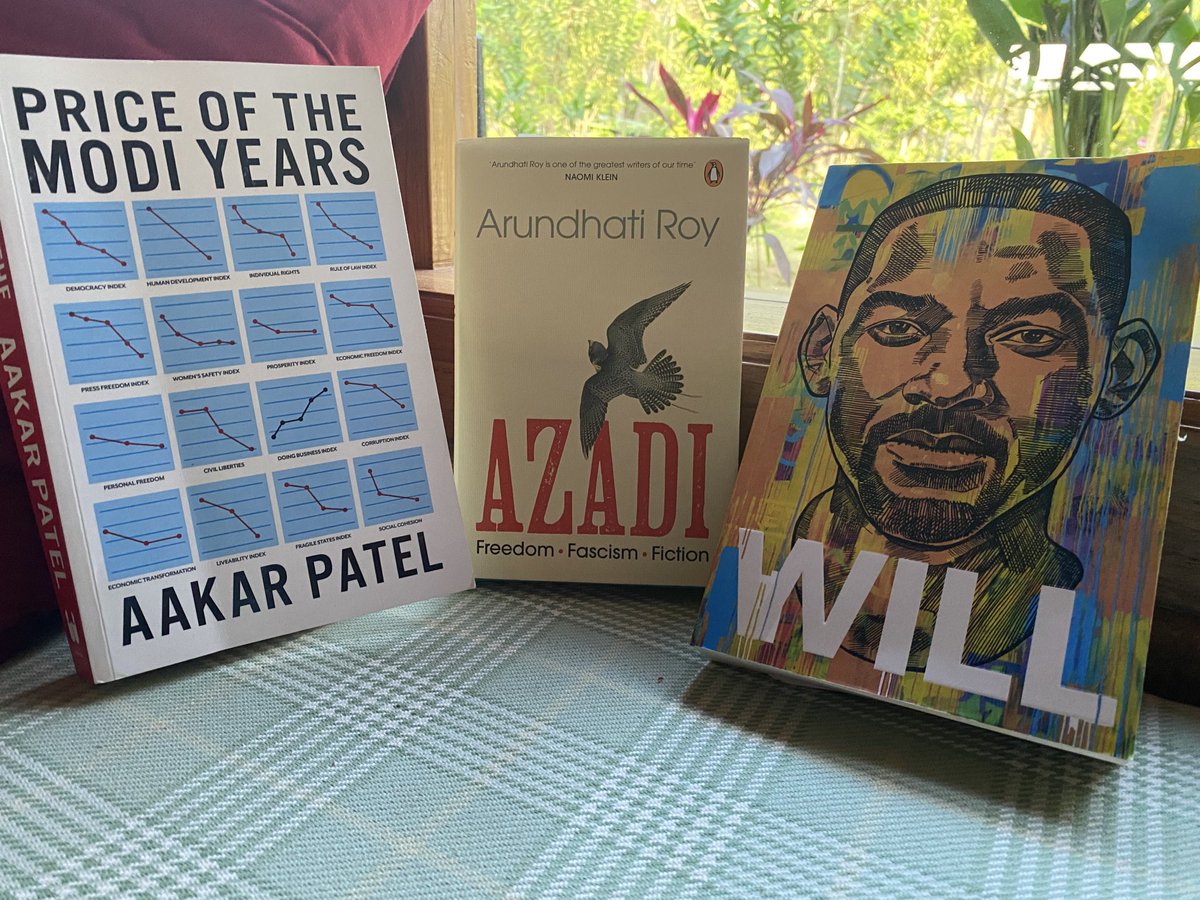 My food for thought .. this week .... 🙏🏻🙏🏻🙏🏻thank you for this journey dear ⁦@Aakar__Patel⁩ #Arundhatiroy #WillSmith #MarkManson.. a must read guys .. pick up a copy now #justasking
