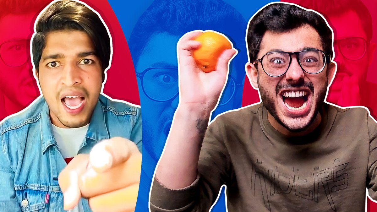 CarryMinati's tweet photo. NEW ROAST VIDEO OUT!! 
https://t.co/o4uE7x0aB2

This video got yellow sign so youtube won't recommend it, please share this as much as you can <3 https://t.co/V2G6OwEJYO