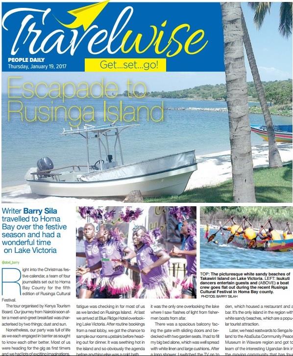 RusingaFestival's tweet photo. On a day like this in 2017 - we were featured in the @PeopleDailyKe !
#RusingaFestival
#CelebratingCulture
#CelebratingMemories
#RusingaFestThrowback https://t.co/raAH0MwBjZ