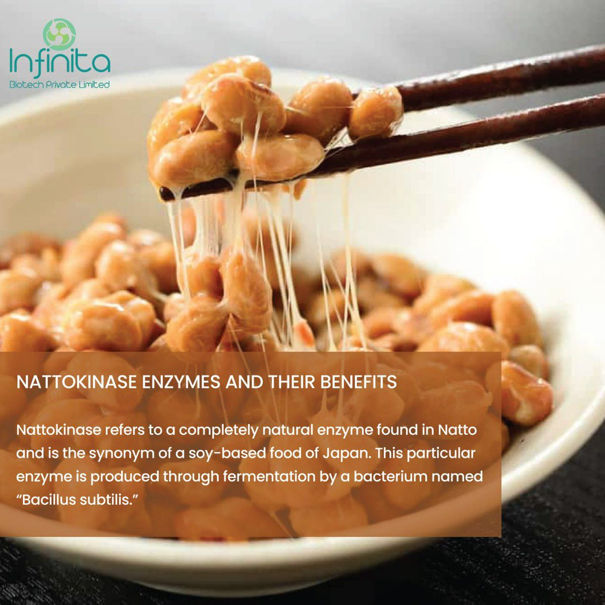 infinitabiotech's tweet photo. Did you know that consuming nattokinase is highly associated with the long and healthy lifespan?
Benefits of natto comsumption could be:- 1) Lower chances of chronic heart diseases. 
2) Improved metabolism. 
3) Overall Improvement in the health status. 
https://t.co/71t8l1Kre1 https://t.co/OrvbkPbFv5