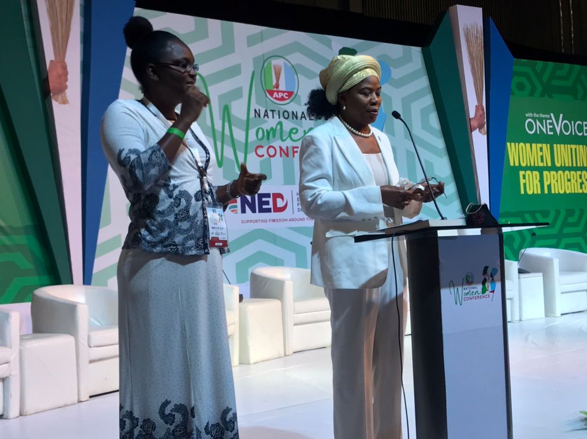LeadershipNGA's tweet photo. "I want to see the African girl child marching with her mind, power and information with her male" counterpart.."  Dr. Justina Mutale 
@OfficialAPCNg
#apcnationalwomanconfrence 
#onevoicestrongertogether 
https://t.co/gh2yr2hrSq https://t.co/ubxUczgTuu