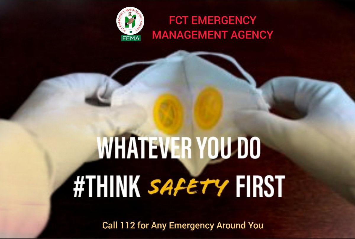 FctFema's tweet photo. While we do everything within our obligation to forcast, respond and mitigate disaster.
Taking the safety of your life and property serious should be principal to you.
Call our toll free number 112 in case of any emergency.
#SeeSomethingSaySomething
#SAFEFCT https://t.co/LIJBuIQOON