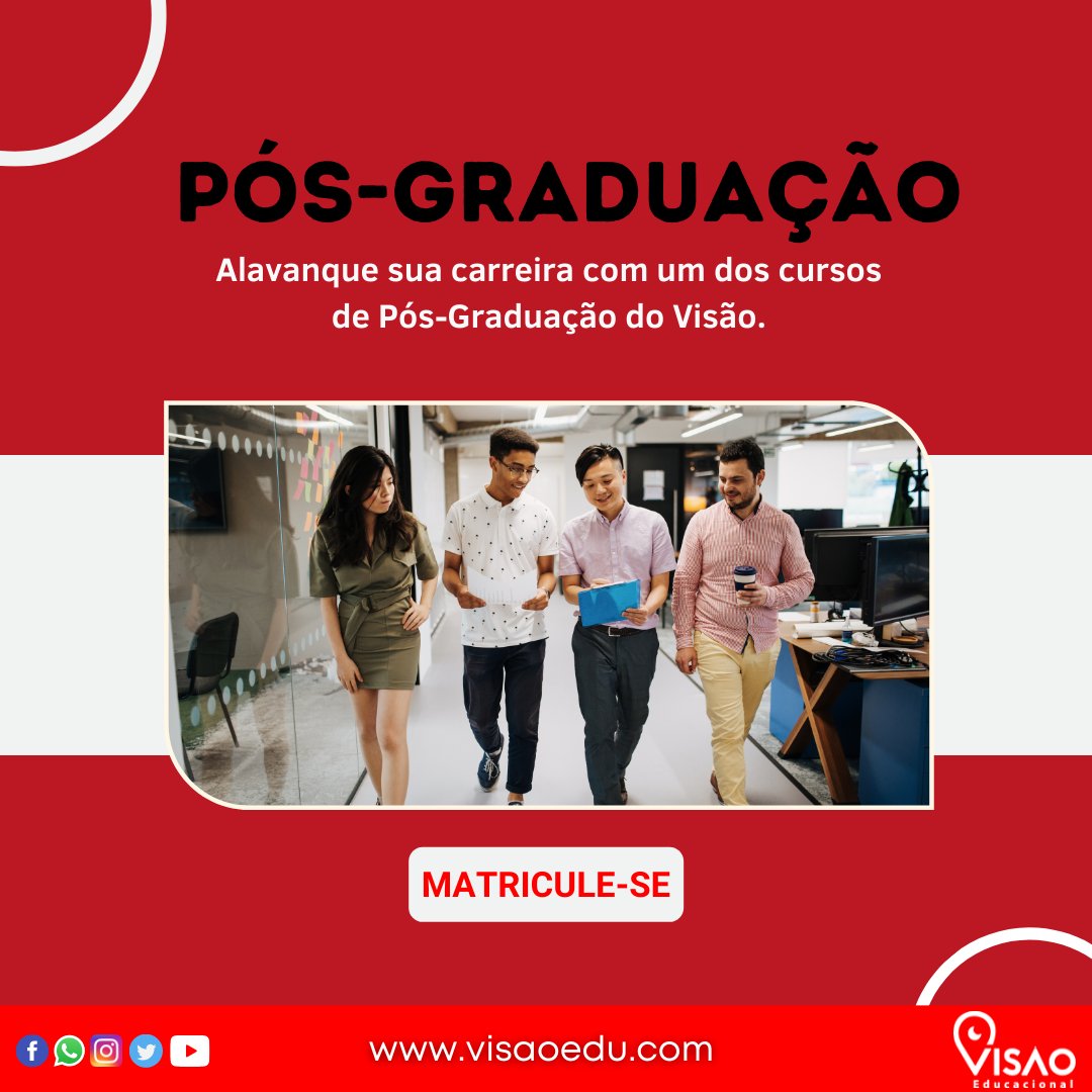 visaoeduca's tweet image. O jeito de aprender mudou. Faça PÓS EAD VISÃO. Aqui a história é de SUCESSO. Matrículas abertas. Entre agora mesmo em visaoedu.com e venha ser nosso(a) aluno(a)!

#poloead  #posgraduacao #ensinoadistancia #graduacaoead