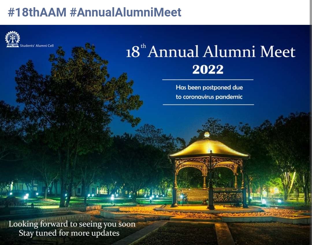 RajuKumar9525's tweet photo. IIT Kharagpur postponed the 18th Annual Alumni Meet due to the ongoing COVID-19 Concerns. But still they want to conduct the Gate exam in february at the time of COVID peak.
So it is serious matter of safety and health of around 9 lakh students.
#postponegate2022 https://t.co/z9LPlA9isO