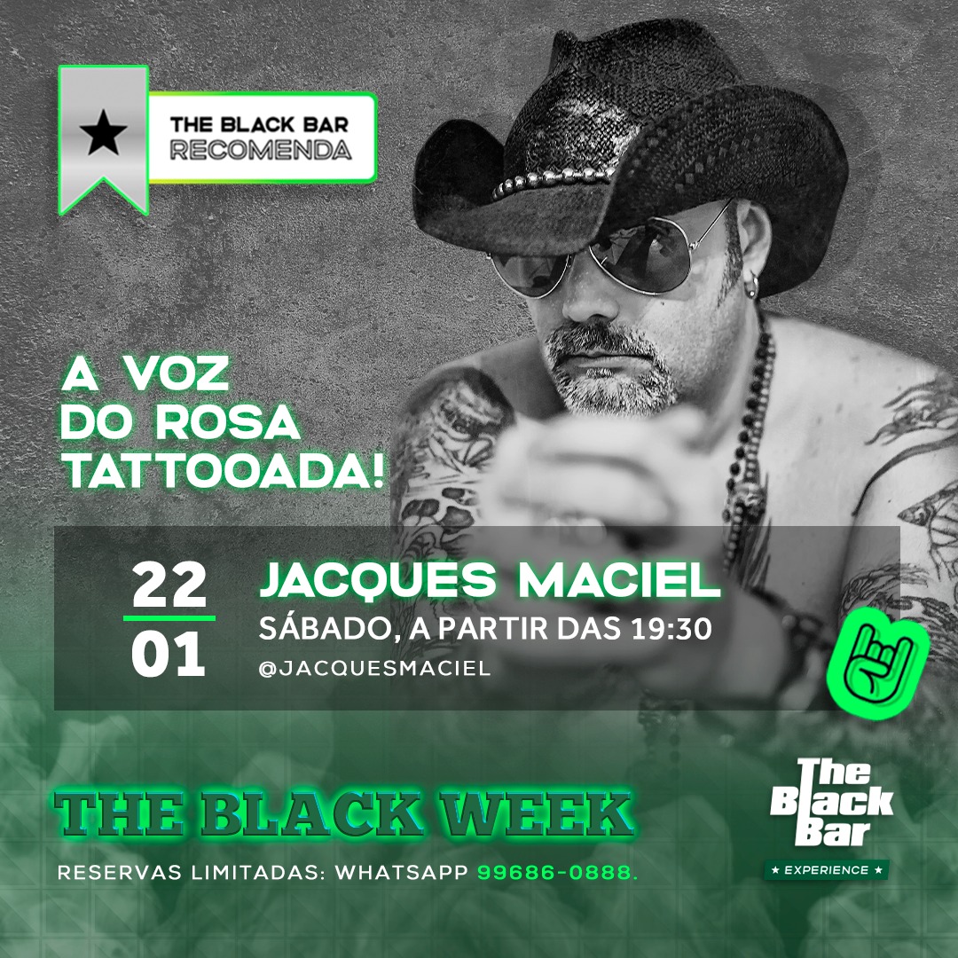 Rosa_Tattooada's tweet photo. Neste sábado, Jacques Maciel ao vivo no The Black Bar, Santa Rosa RS! https://t.co/6Voy8niyB1