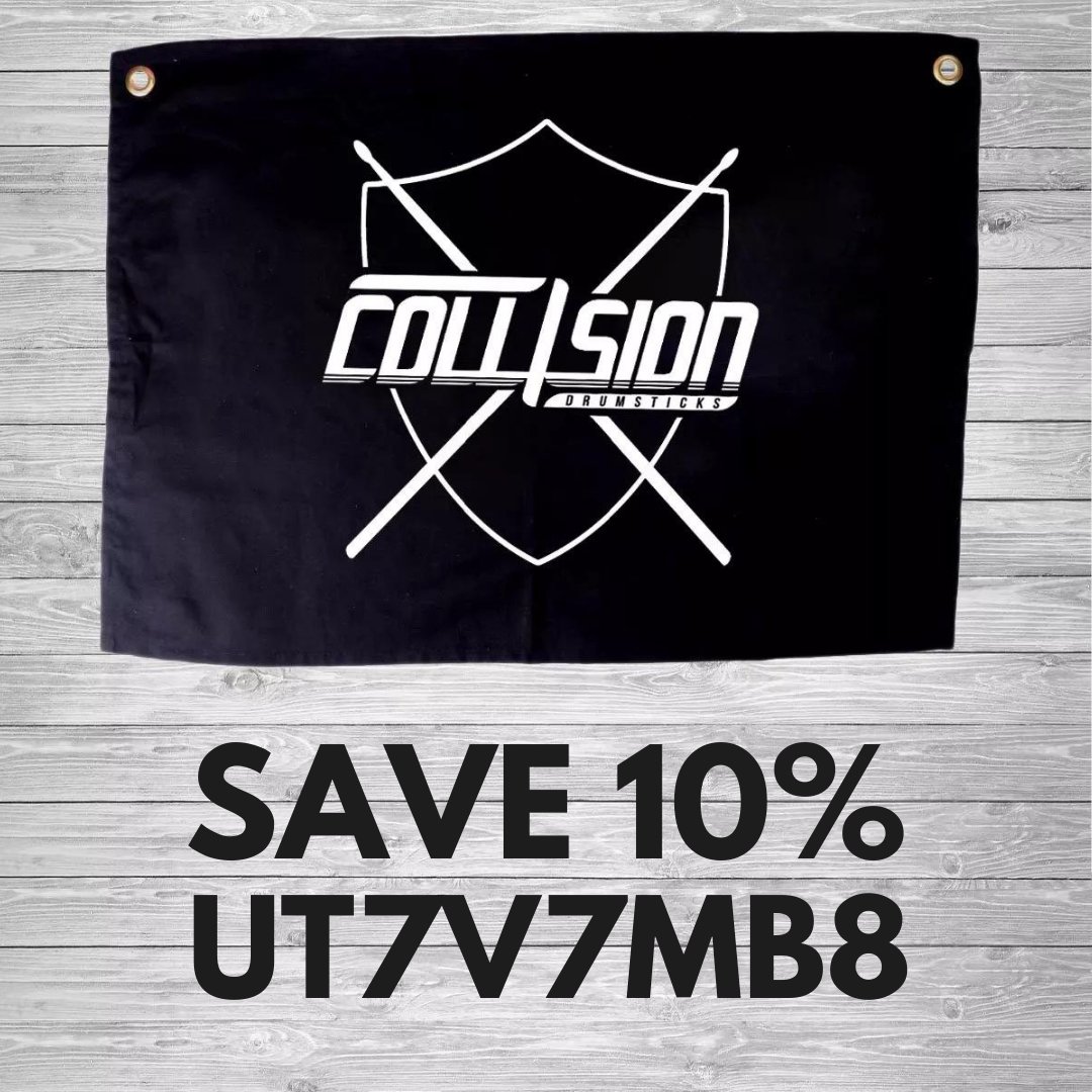 Fly the flag and rep @collisiondrumsticks
SAVE 10% ON ALL ORDERS BY USING CODE UT7V7MB8 WHEN YOU CHECKOUT AT THE STORE 🙌🏼🔥🥁

Cheers, Josh