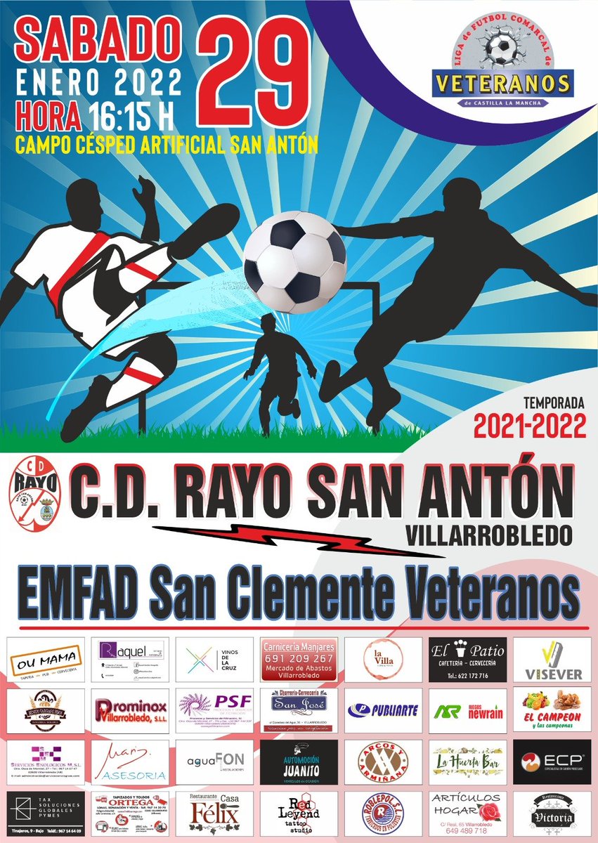 Después del parón navideño,volvemos con las pilas cargadas, sábado 29 de enero a las 16:15 en los campos de césped artificial de San Antón, os esperamos!!!