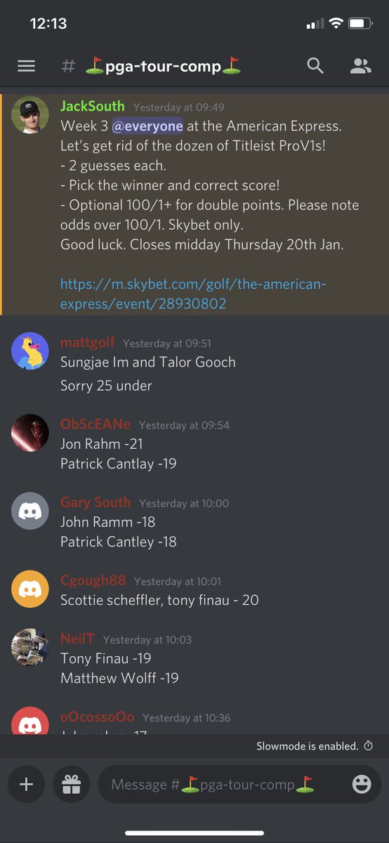 foreyourgolf's tweet photo. Golf lovers! Why not join our discord and contribute in fun comps to win cool prizes 😎 
Weekly PGA tour comp. 3rd week of 20. Season leaderboards also. 
Join below 👇 ⬇️ 
https://t.co/S9vaepezrR https://t.co/PC8RAT8KI5